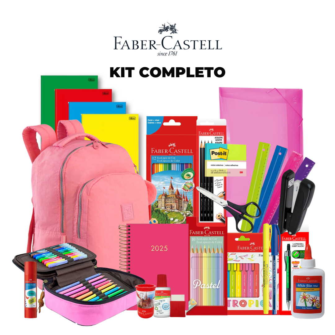 Kit COMPLETO - Material Escolar Feminino