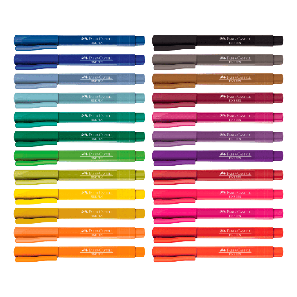 Caneta Fineliner - Faber-Castell - Fine Pen Colors 24 Cores