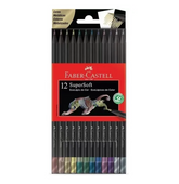 Lápis de Cor - Faber-Castell - EcoLápis Supersoft - 12 Cores Metálicas