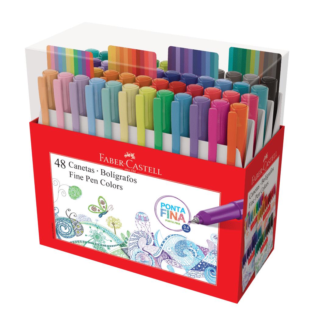 Caneta Fineliner - Faber-Castell - Fine Pen Colors 48 Cores