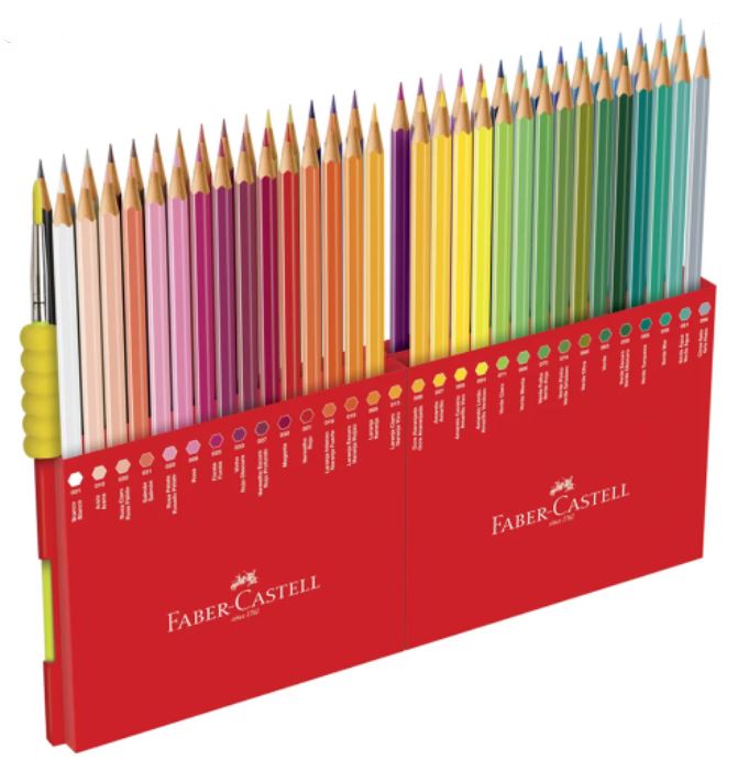 Lápis de Cor Eco - Faber-Castell - 60 Cores Aquarelável