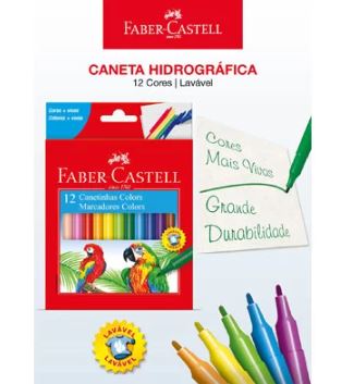 Canetinha - Faber-Castell  - 12 Cores