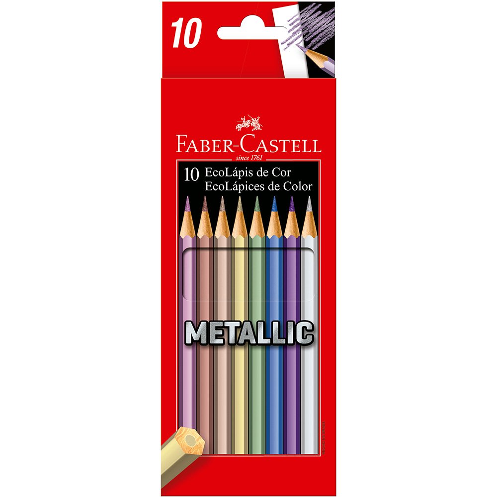 Lápis de Cor - Faber-Castell - 10 Cores Metálicas