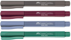 Caneta Fineliner - Faber-Castell - 4 Cores - Tons Frios