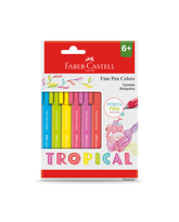 Caneta Fineliner 0.4mm - Faber-Castell - Tropical 6 Cores