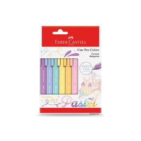 Caneta Fineliner - Faber-Castell - Fine Pen Colors 6 Cores Pastel