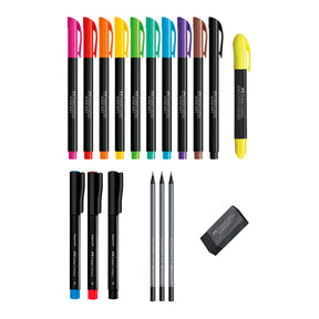 Kit Lettering Supersoft - Faber-Castell - 18 Itens